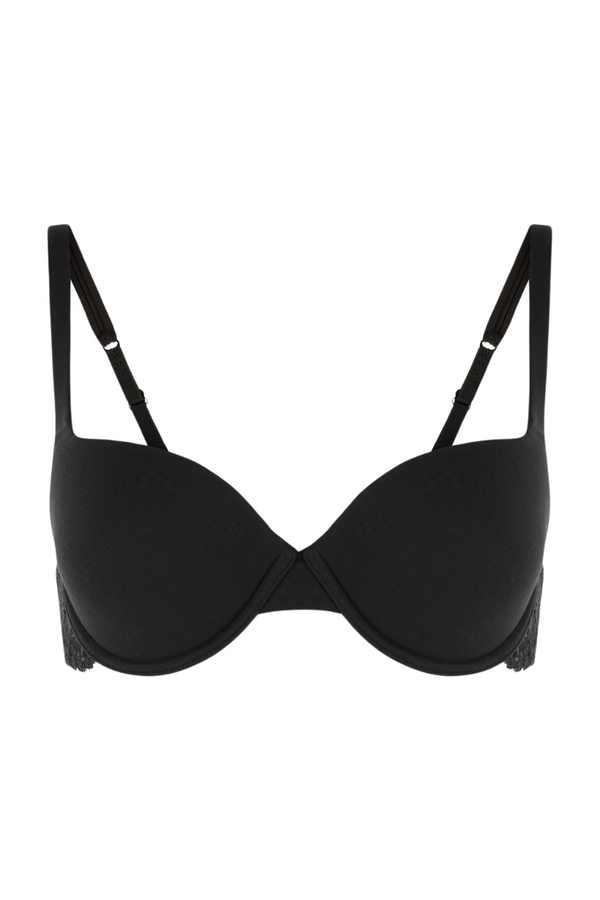 La Perla Stretch cotton jersey t-shirt bra in black