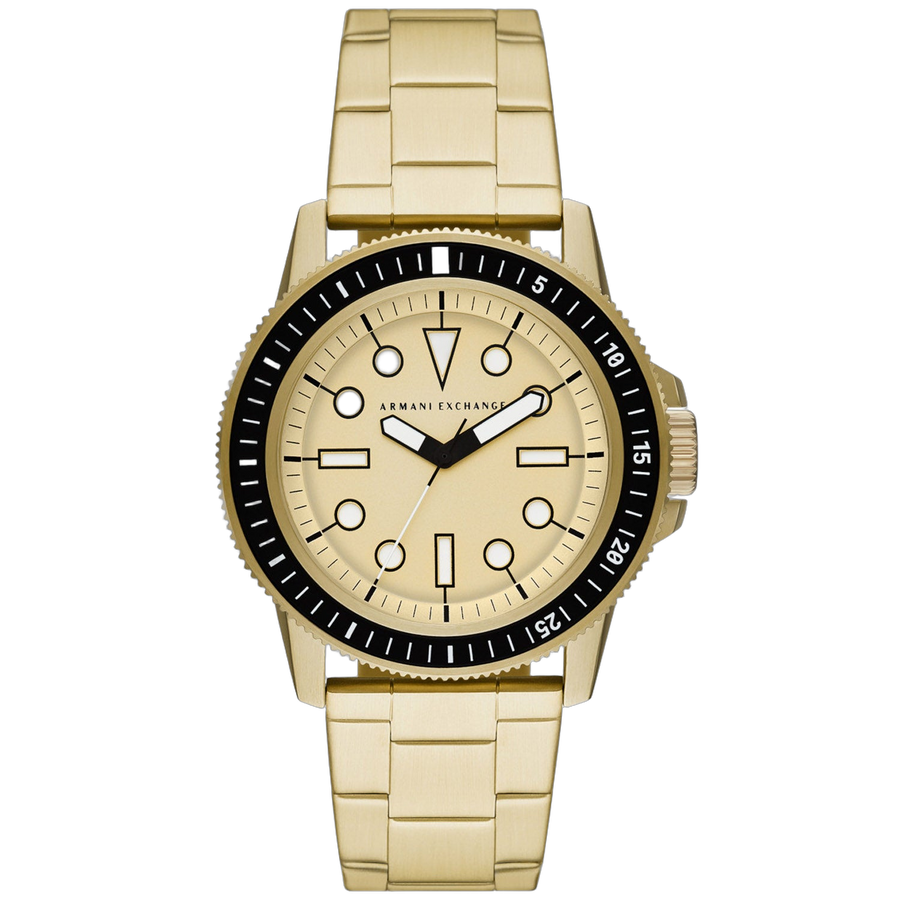 Armani Exchange Stainless steel case watch in gold