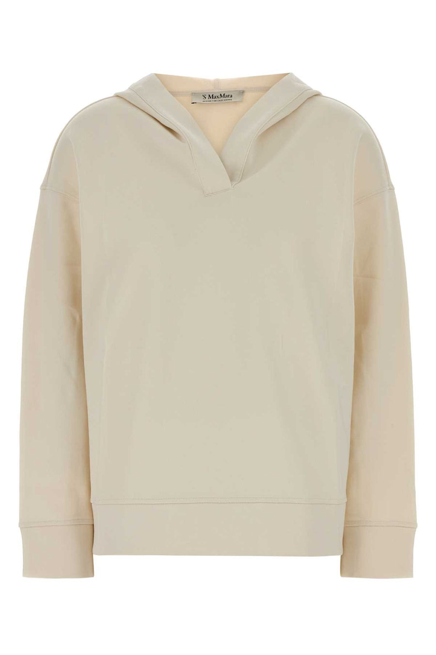 Ivory Cotton Blend Buona Sweatshirt Naturale Exterior: Nylon Felpe