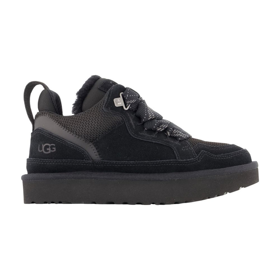 W Lowmel Trainers - Ugg Leather Black Calfskin Shoes / Sneakers