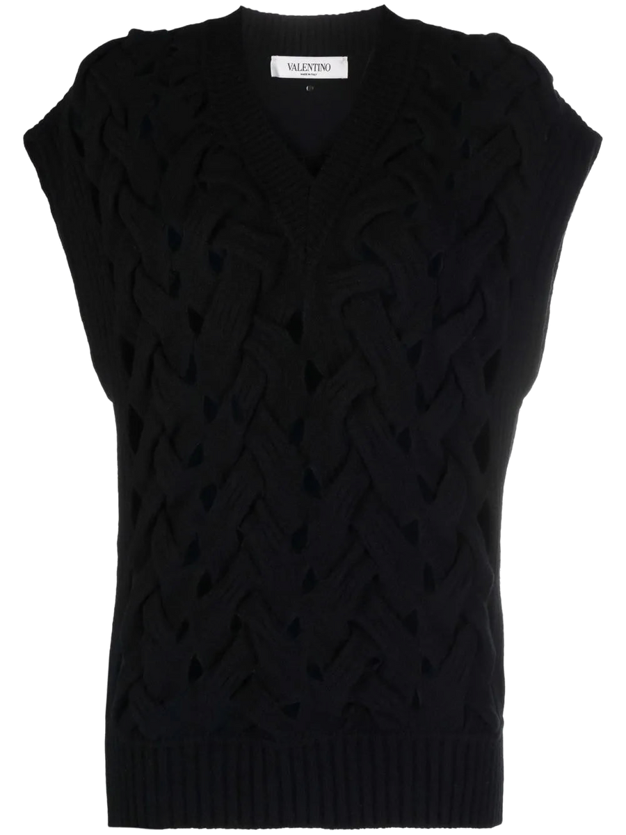 Valentino Wool blend vest in black