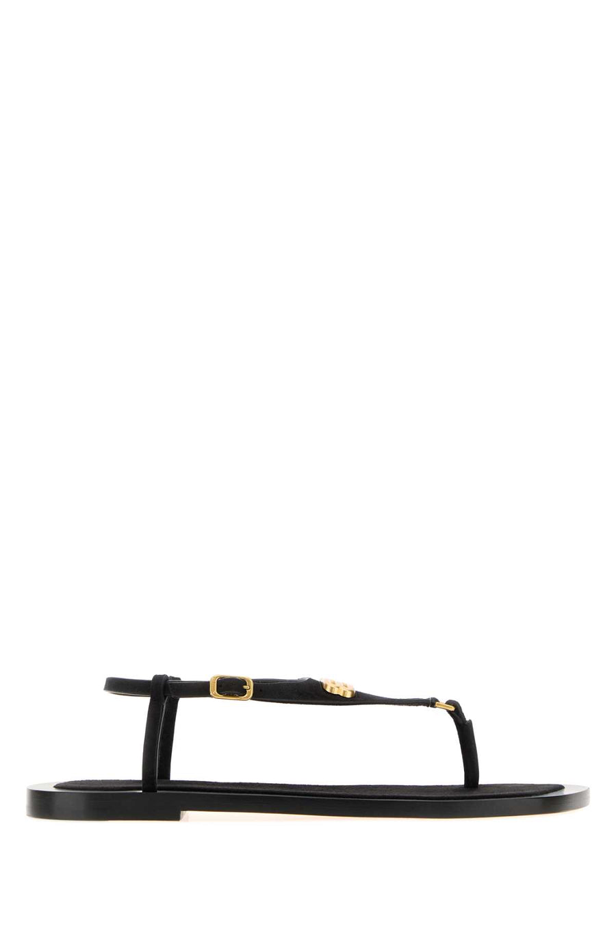 Balenciaga Thong Exterior: 100% Suede Interior: 100% Suede 100% Leather Sole: Leather sandals in black