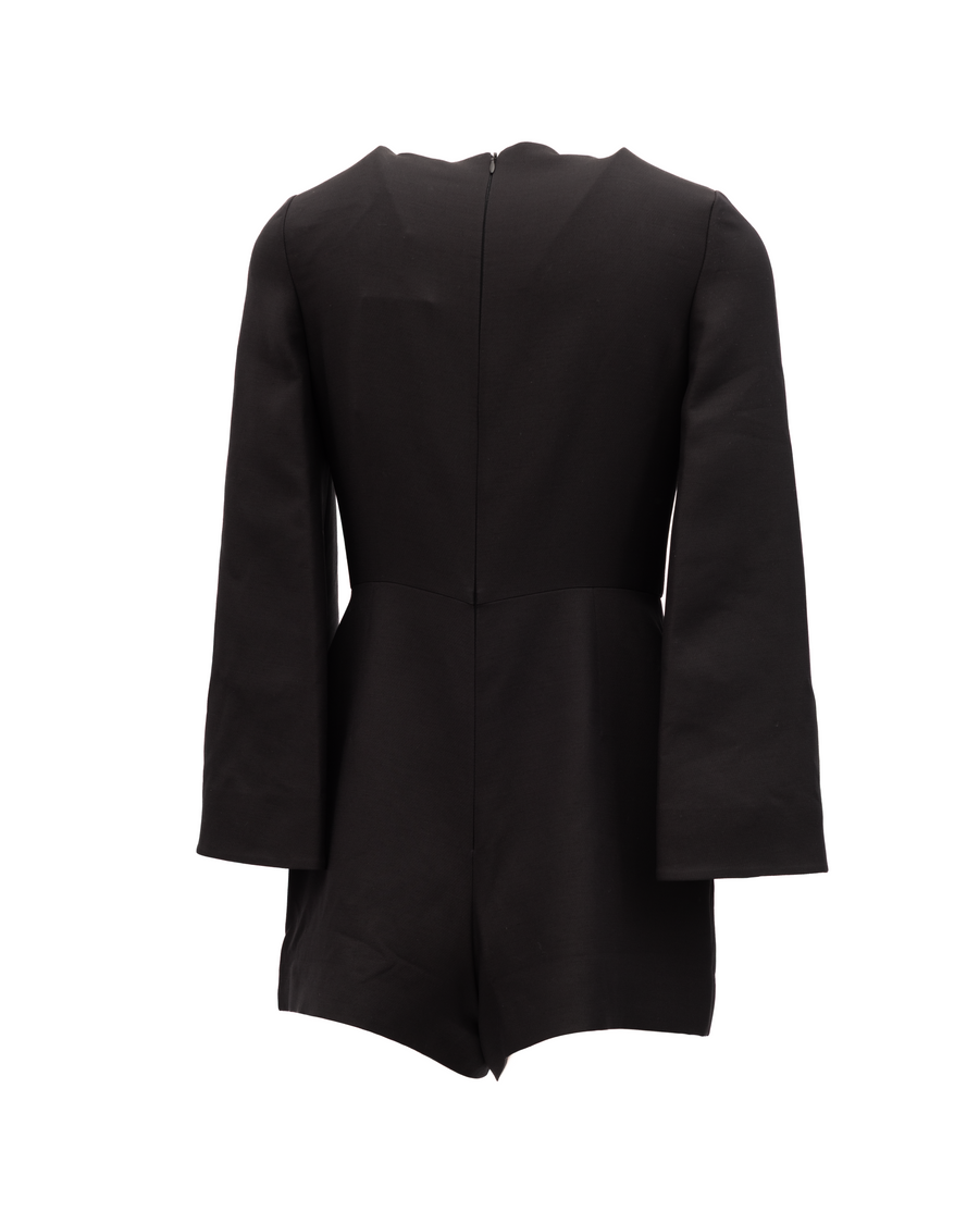 Black Mini Dress With Flared Sleeves
