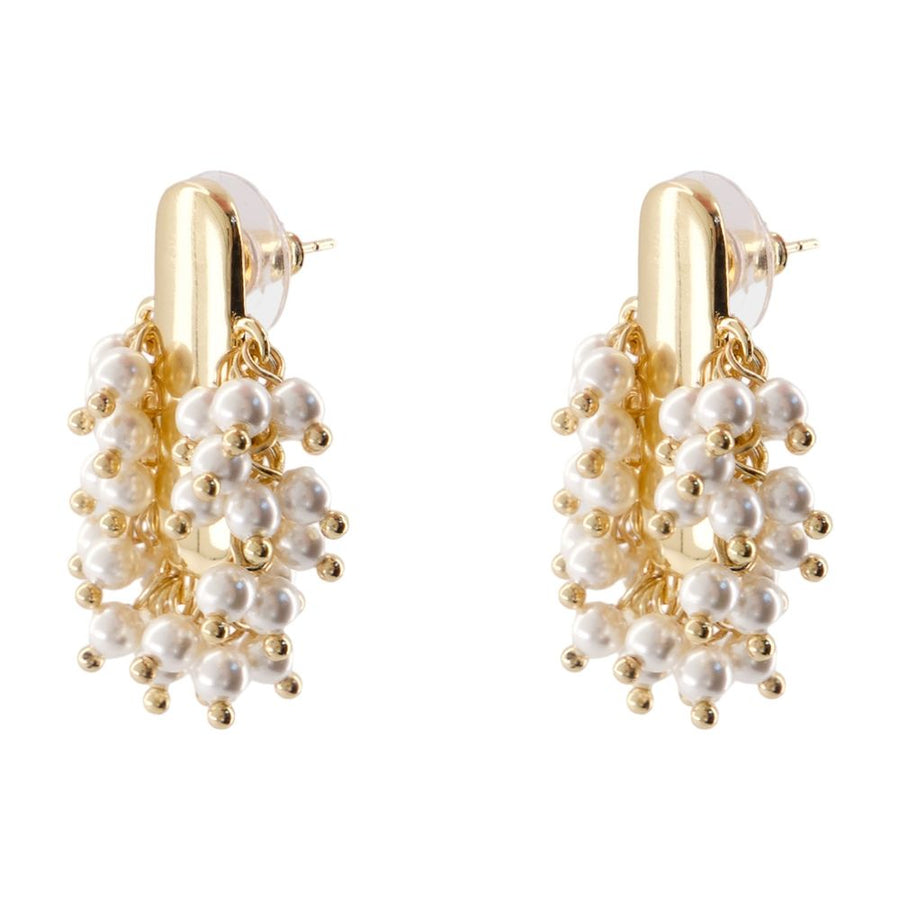 Self-Portrait metal earrings in gold