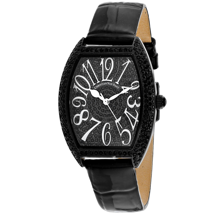 Christian Van Sant Brass case watch in black