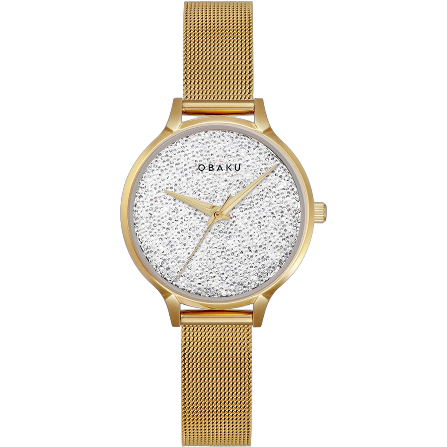 Obaku Stainless steel case watch in gold