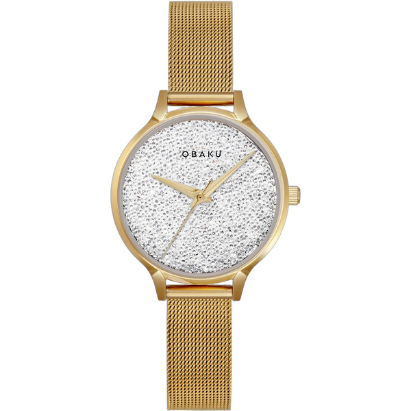Obaku Stainless steel case watch in gold