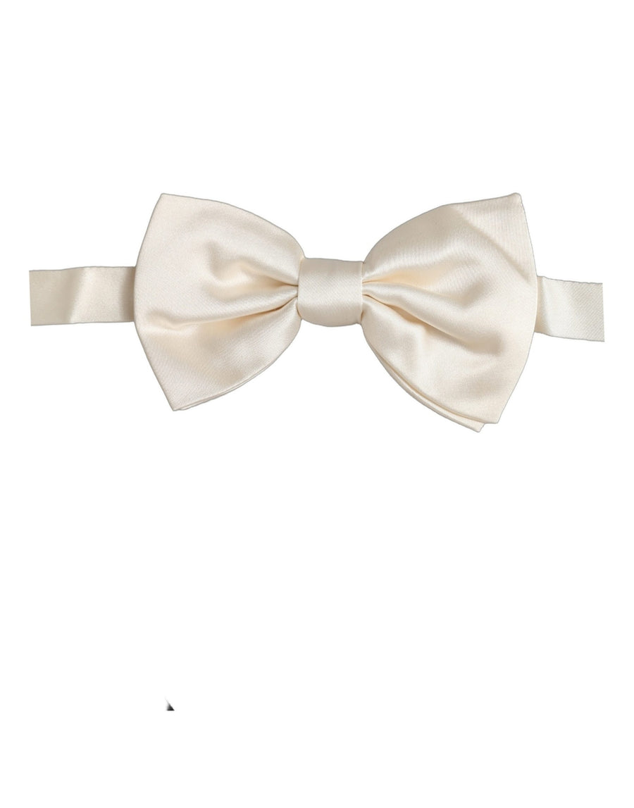 Dolce & Gabbana 100% Silk bow tie in white