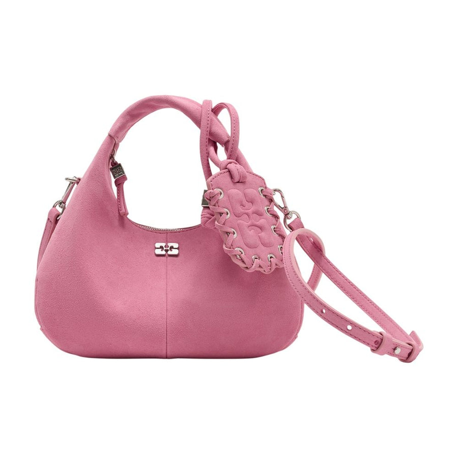 Ganni synthetic shoulder bag in pink