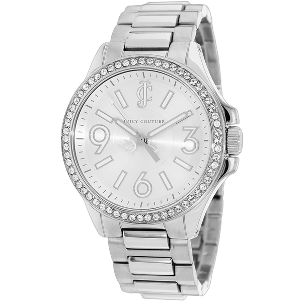 Juicy Couture Stainless steel case and bracelet watch in silver