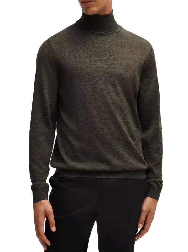 Hugo Boss 100% Virgin Wool turtleneck sweater in green
