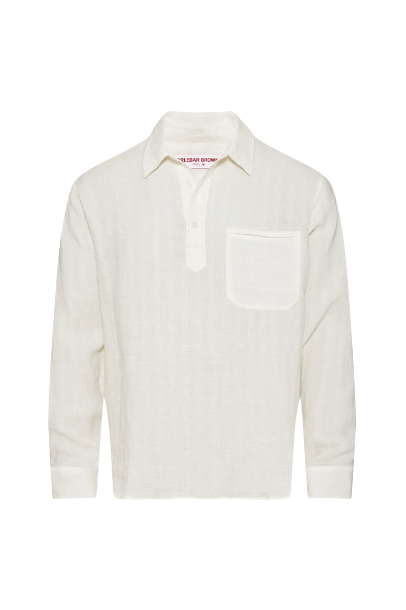 Orlebar Brown 100% Linen shirt in white