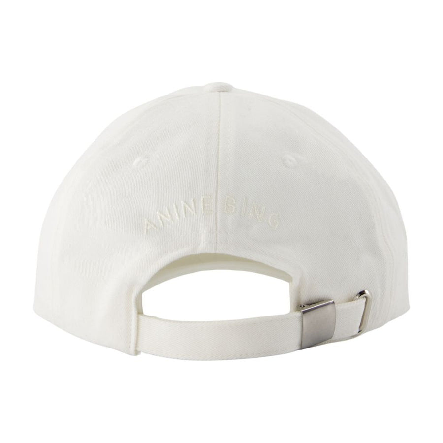 Anine Bing A-12-9084-IVY26 Cotton baseball cap in white