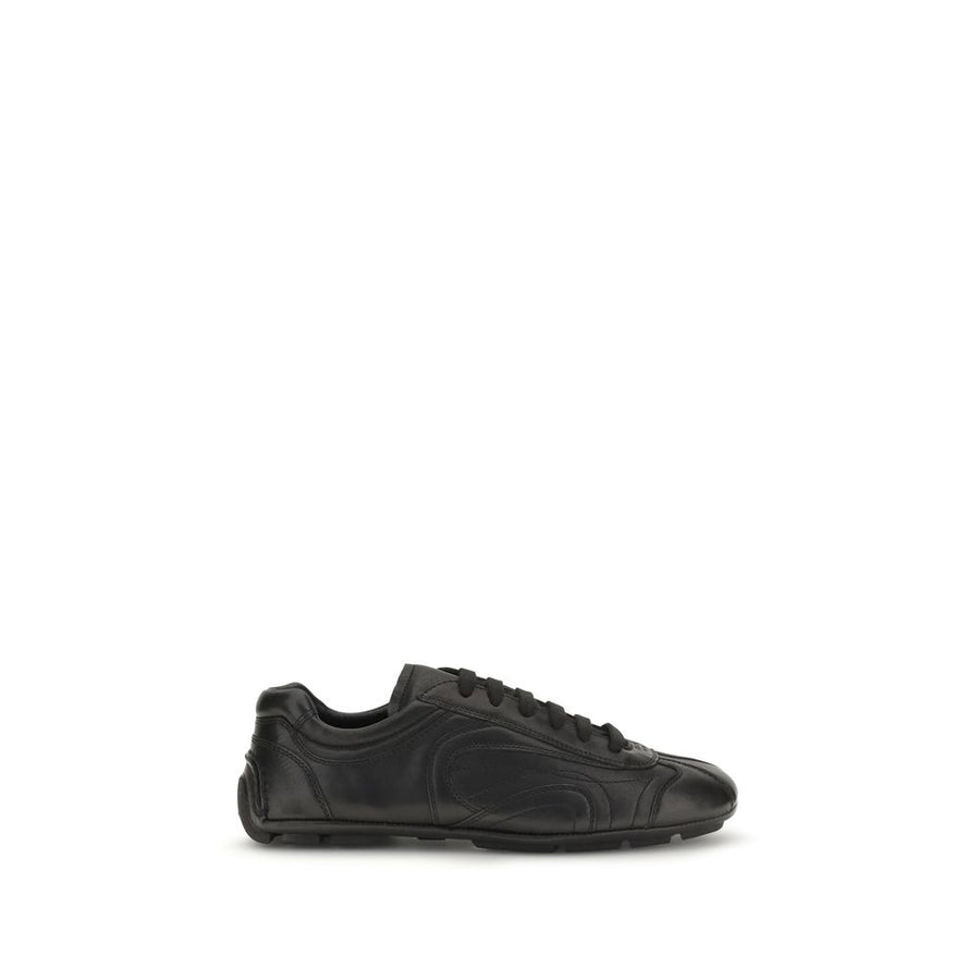 Prada 100% Lamb Ovis Aries sneaker in black