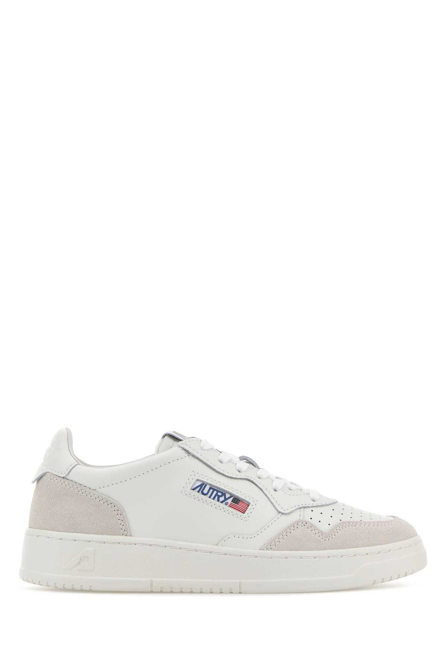 Autry Exterior: 100% Leather 100% Suede Interior: 100% Fabric Sole: Rubber sneaker in white