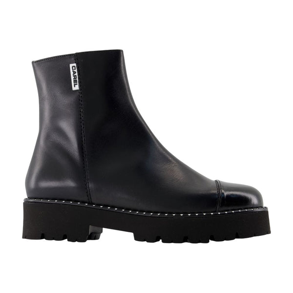 Carel calfskin ankle boot in black