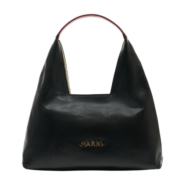 Marni calfskin shoulder bag in black