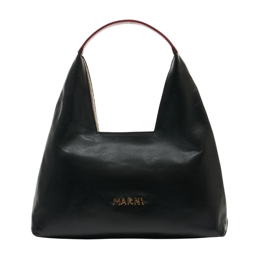 Marni calfskin shoulder bag in black