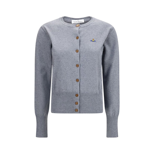 Gray Cotton Cardigan Clothing