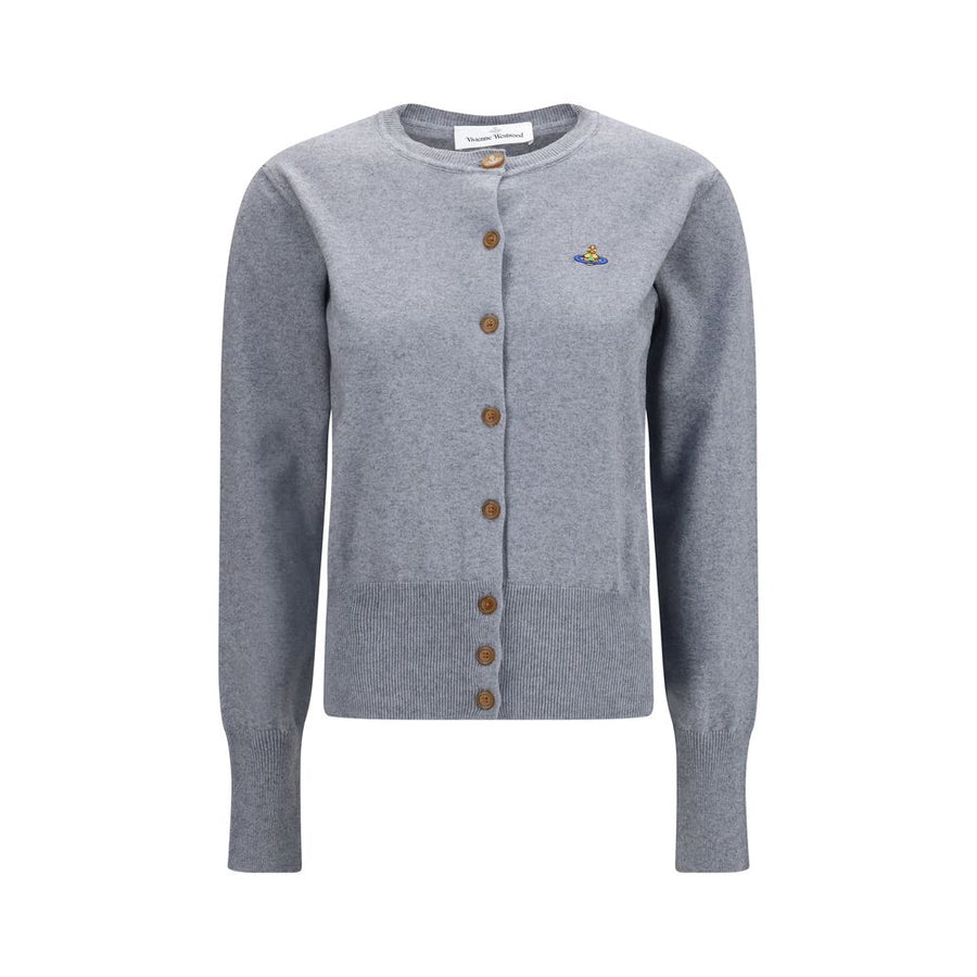 Gray Cotton Cardigan Clothing