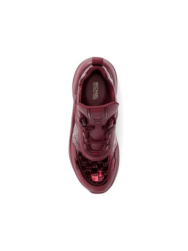 Michael Kors 100% Stretch Nylon exterior sneaker in cherry
