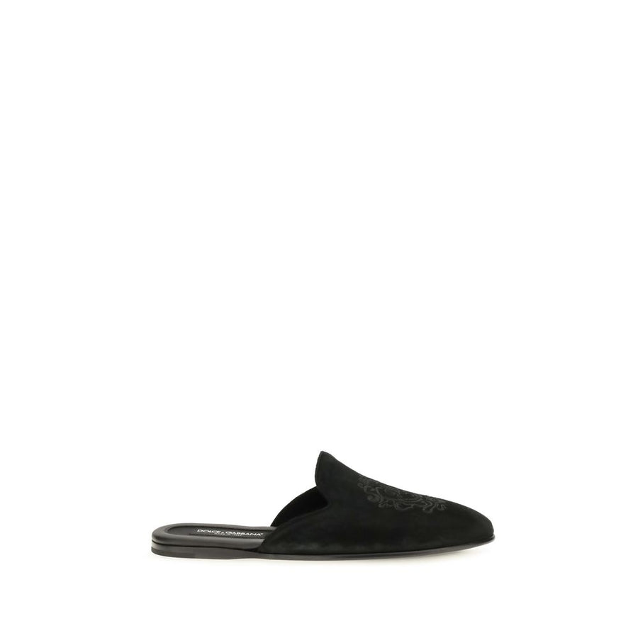 Black Calf Leather Bos Taurus Mules