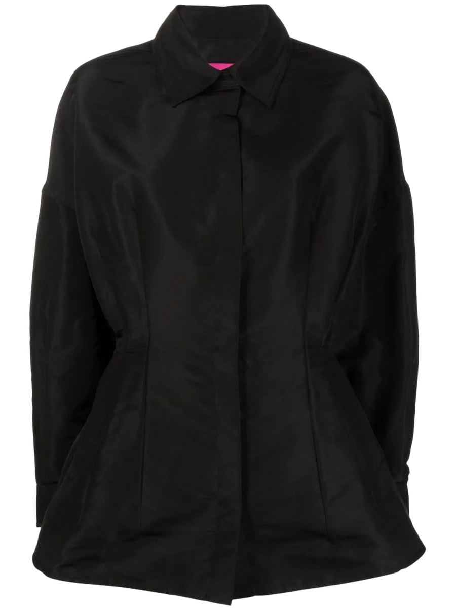 Valentino Faille shirt jacket in black