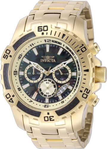 Invicta Stainless steel case watch in gold