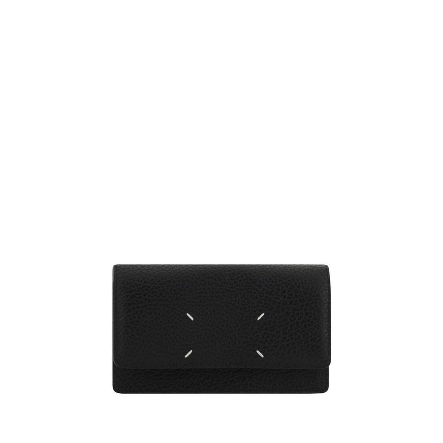 Maison Margiela 100% Calf Leather Bos Taurus wallet in black