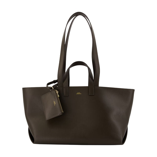 A.P.C. Cowhide shoulder bag in khaki