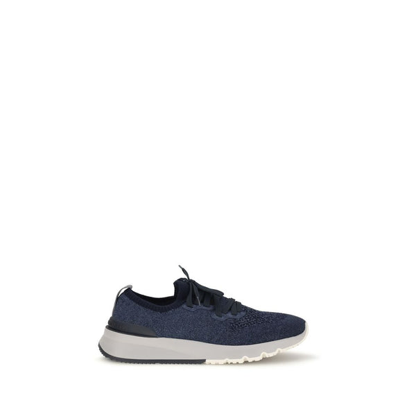 Brunello Cucinelli UPPER 89% Cotton 1% Elastane sneaker in blue