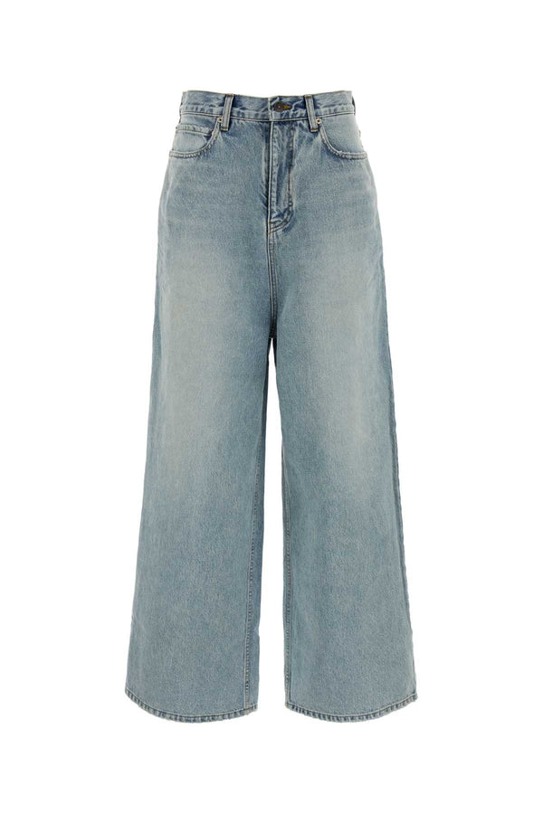 Denim Jeans Bleach Light Bleu Exterior: Cotton