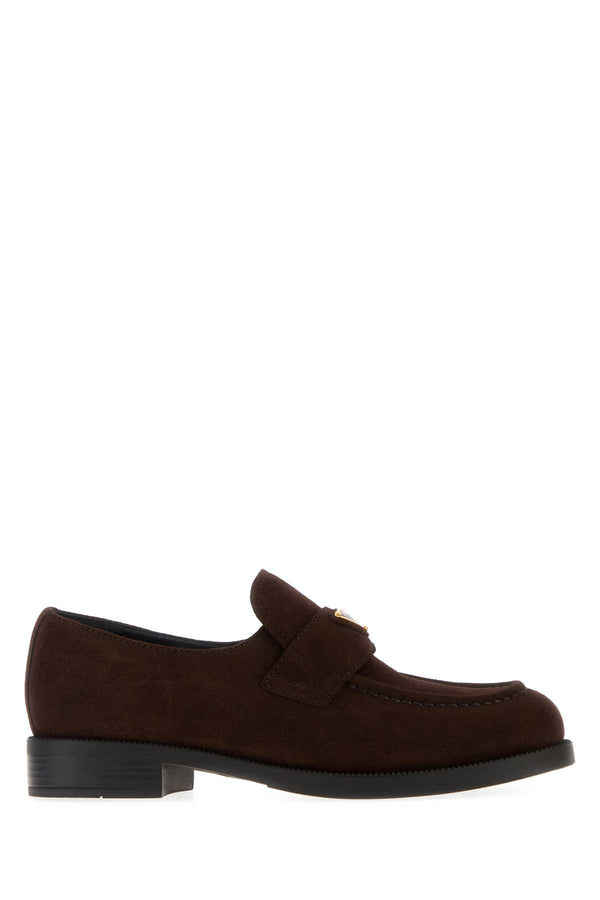 Dark Brown Suede Loafers Moro Mocassini
