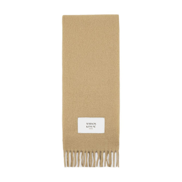 Maison Kitsune Wool scarf in beige