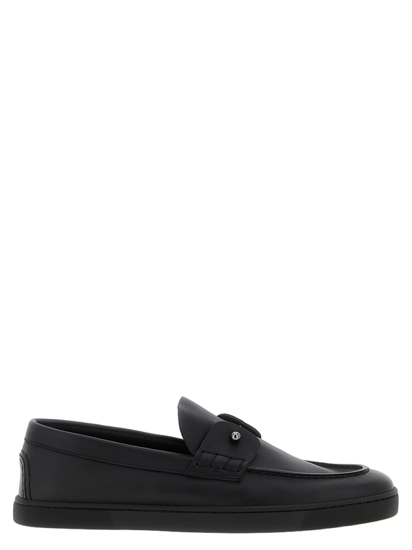 Christian Louboutin 100% calfskin leather loafer in black