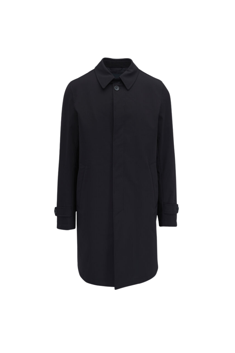 Herno 100% Linen coat in black
