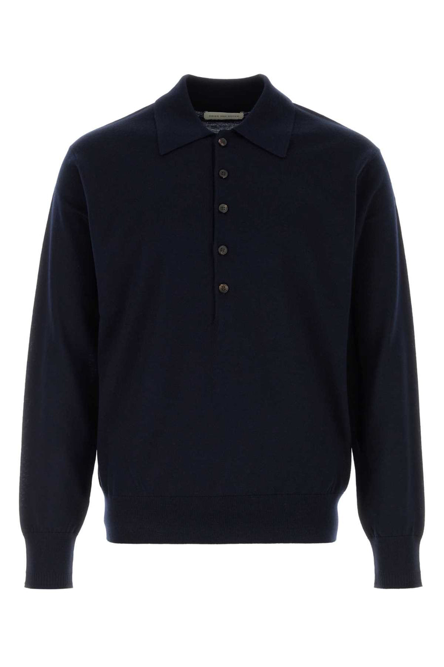 Navy Blue Wool Muano Sweater Esterno: Lana Merino Maglie