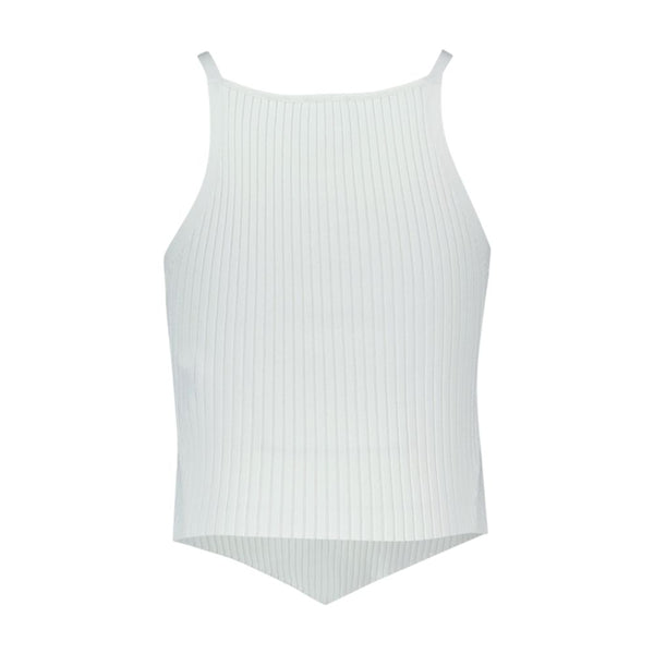 Courreges Viscose tank top in white