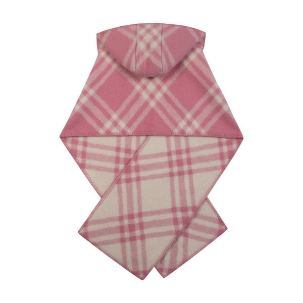 Burberry Wool hooded scarf in pink