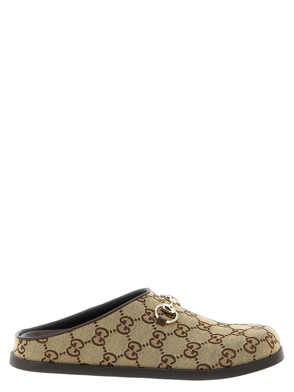 Gucci 71% cotton slipper in beige