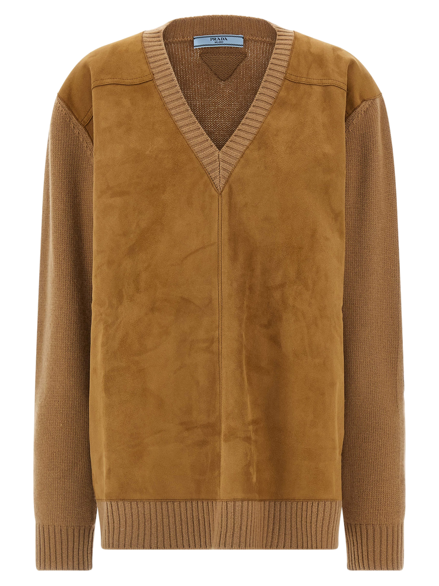 Brown Virgin Wool Cardigan Clothing