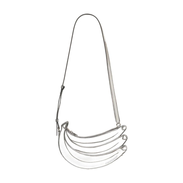 Casablanca Exotic leather shoulder bag in silver