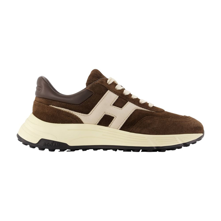 Hogan Calfskin sneaker in brown