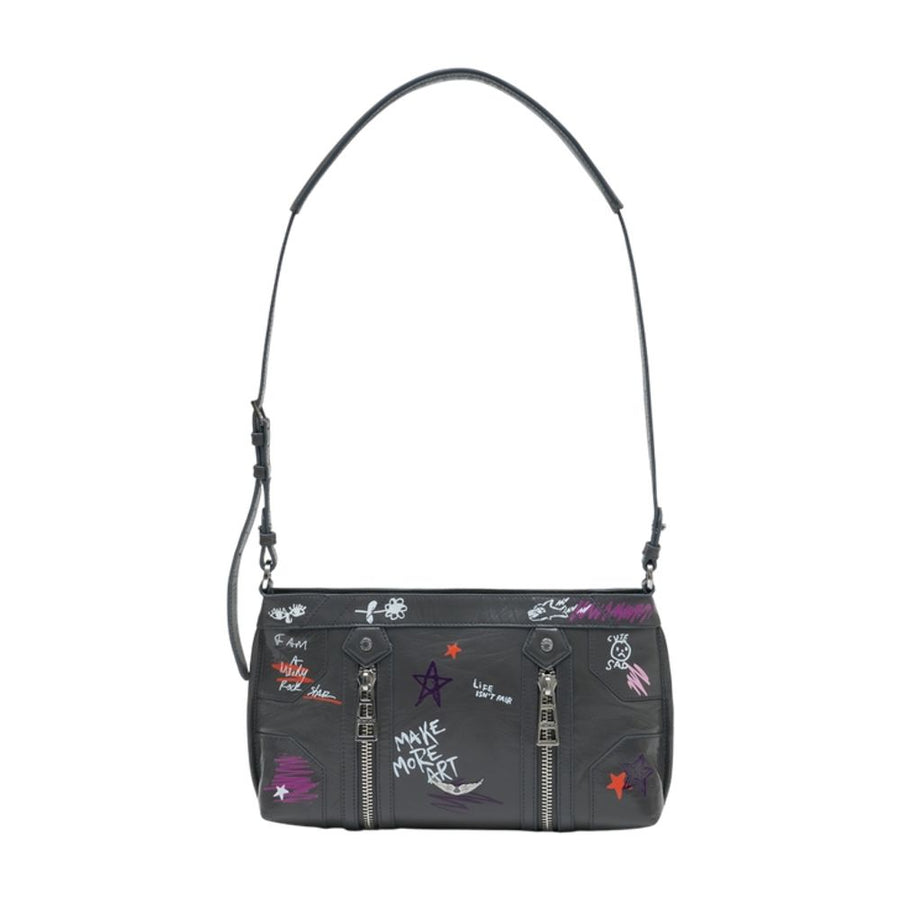 Zadig & Voltaire Calfskin crossbody bag in black