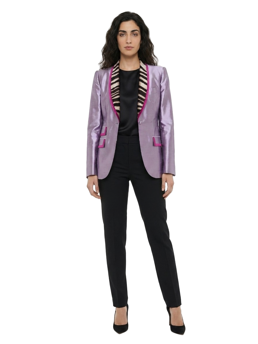 Purple Polyamide Blazer Clothing