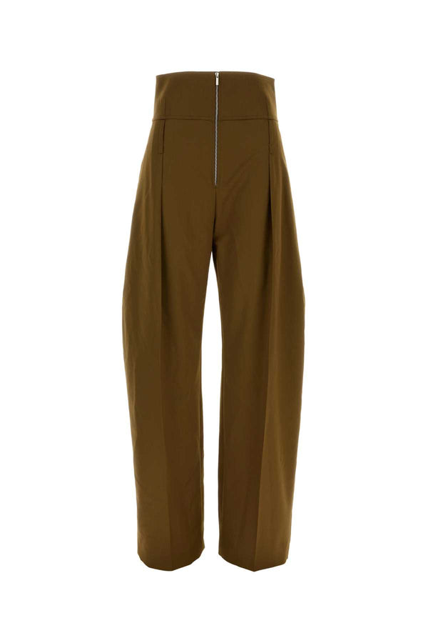Ferragamo 95% Wool trousers in brown