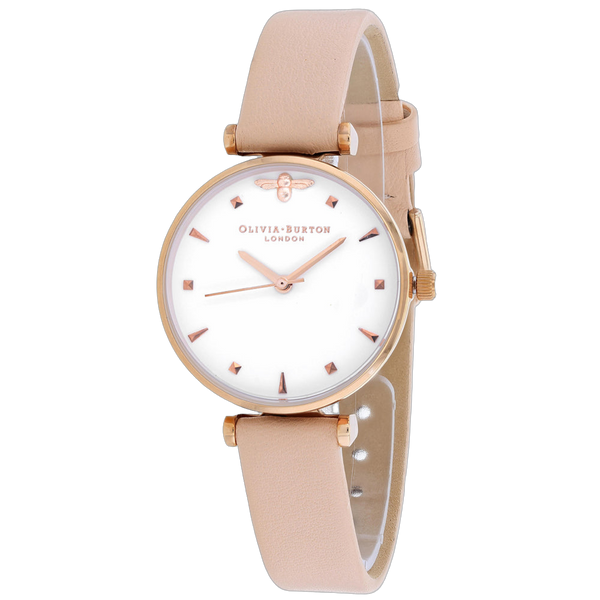 Olivia Burton Stainless steel case watch in beige