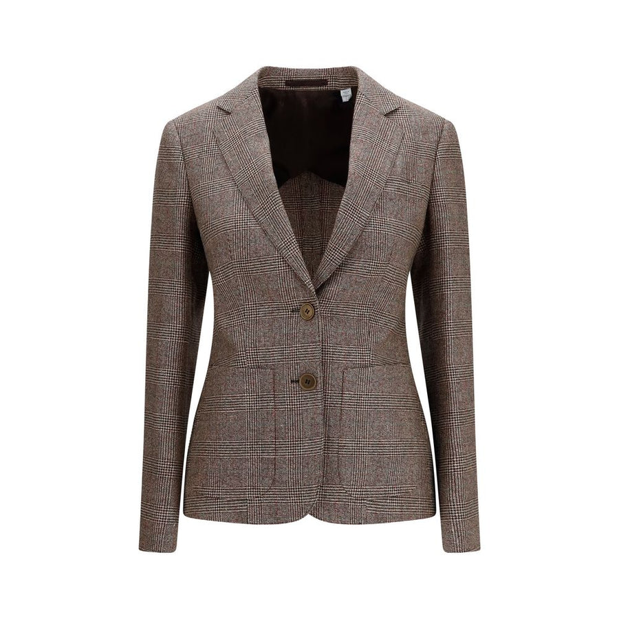 Burberry 43% Merino Wool Ovis Aries blazer in brown