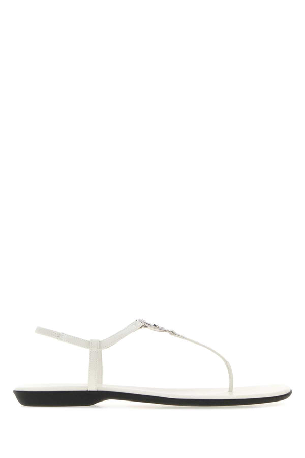 White Leather Sandals Whitebamboowhbamb Lamb Sandali