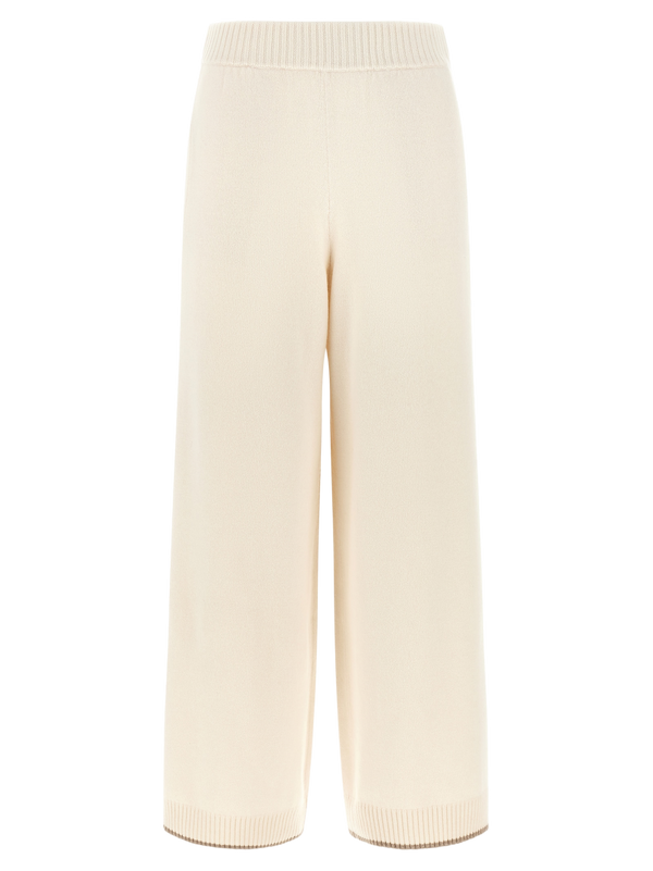 White Cashmere Athletic Pants